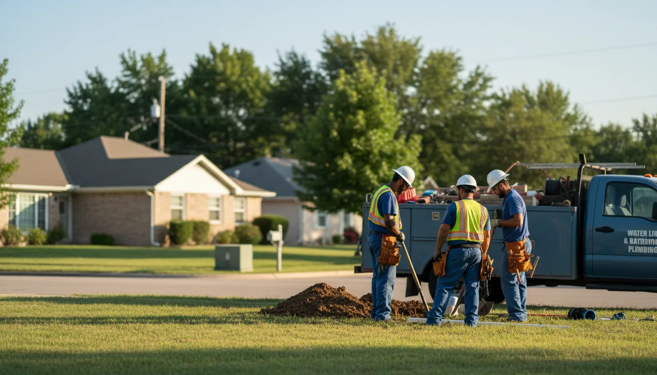 Residential water line and bathroom plumbing service in Shambaugh, IA